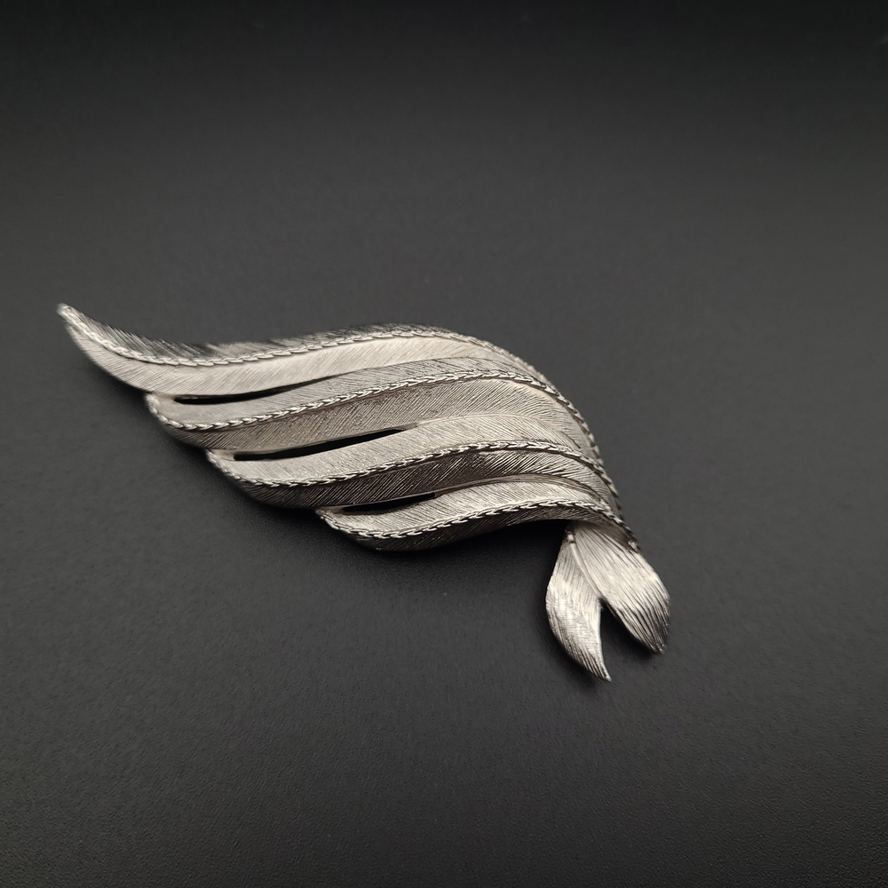Vintage Avon Marcel Boucher Silver Leaf Brooch 9227 Canada